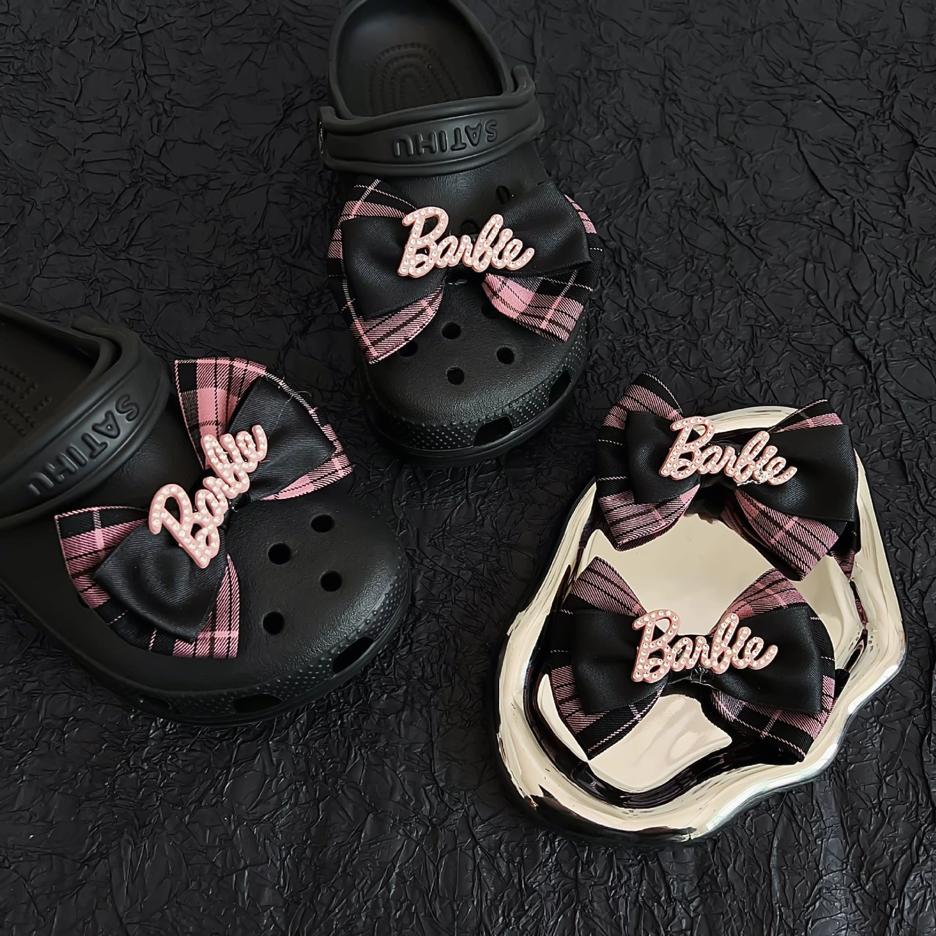 Декоративные аксессуары для обуви Crocs, украшение цветов, декоративная пряжка для обуви в стиле y2k, большая бантика