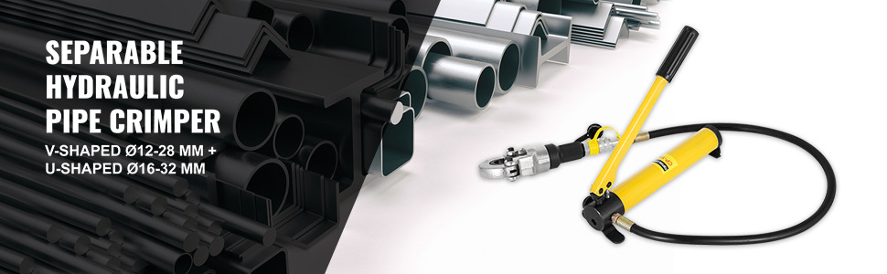 Hydraulische Quetschzange V-förmig Ø12-28 mm TH-förmig Ø16-32 mm