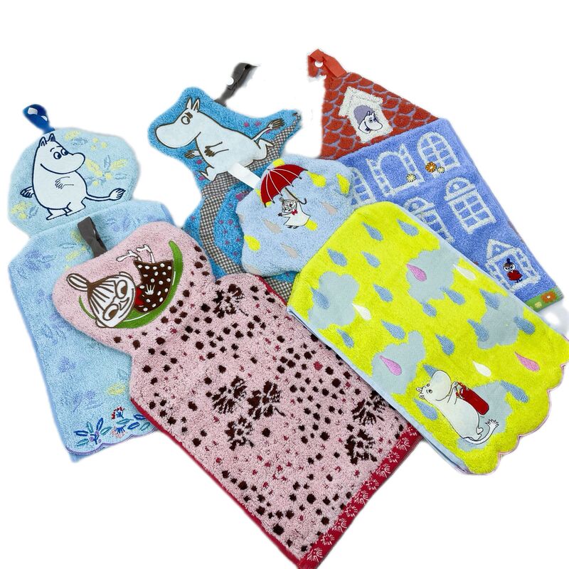 Japanese-Style Cartoon All-Cotton Jacquard Embroidered Cartoon Hanging Towel Hand Towel Children's Face Towel Embroidered Hand Towel