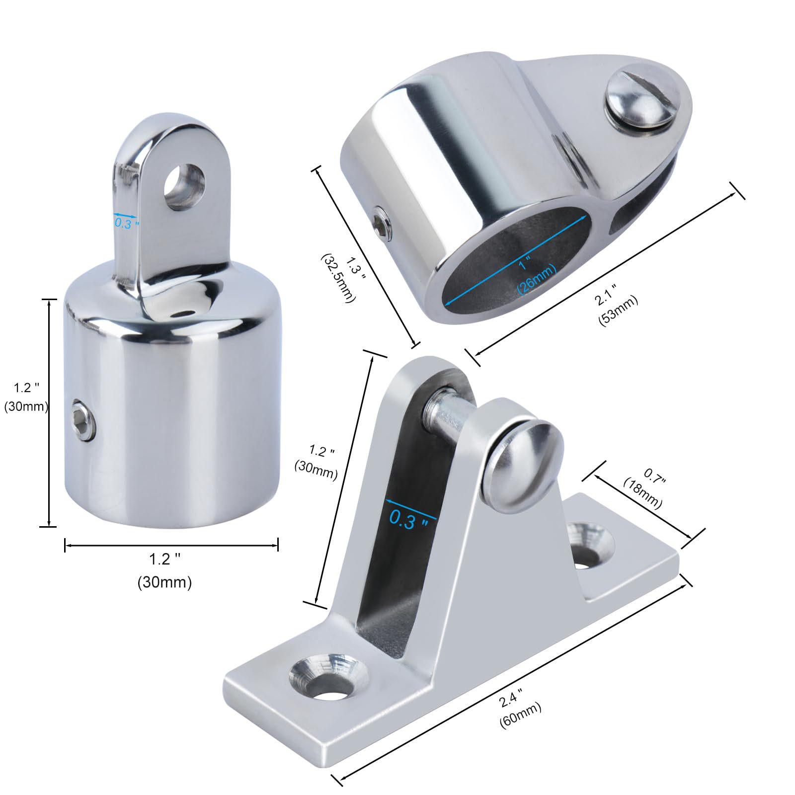 滑帽单孔丝滑帽 316不锈钢游艇船舶遮阳棚配件厂家直销船用五金