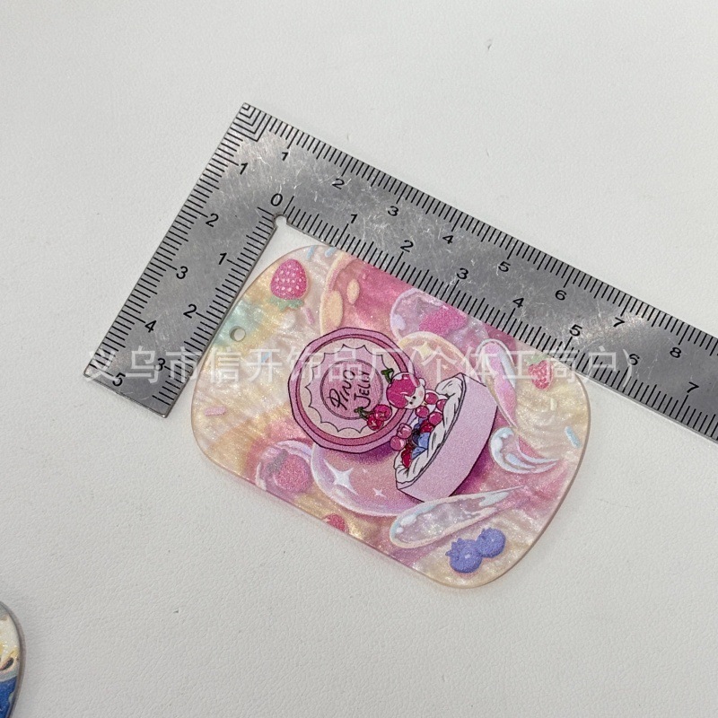吊孔PPMT浪漫指尖印花片片吊牌diy手工饰品吊坠手机链包挂件材料|undefined