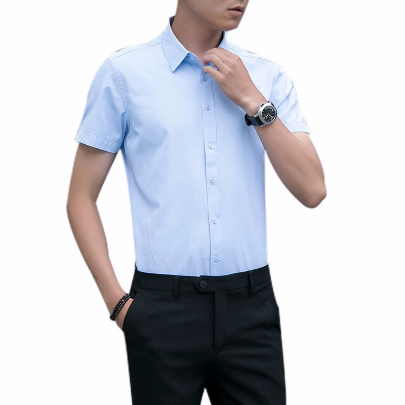 Рубашка, мужской костюм-жакет классический для работы, Slim fit, осень