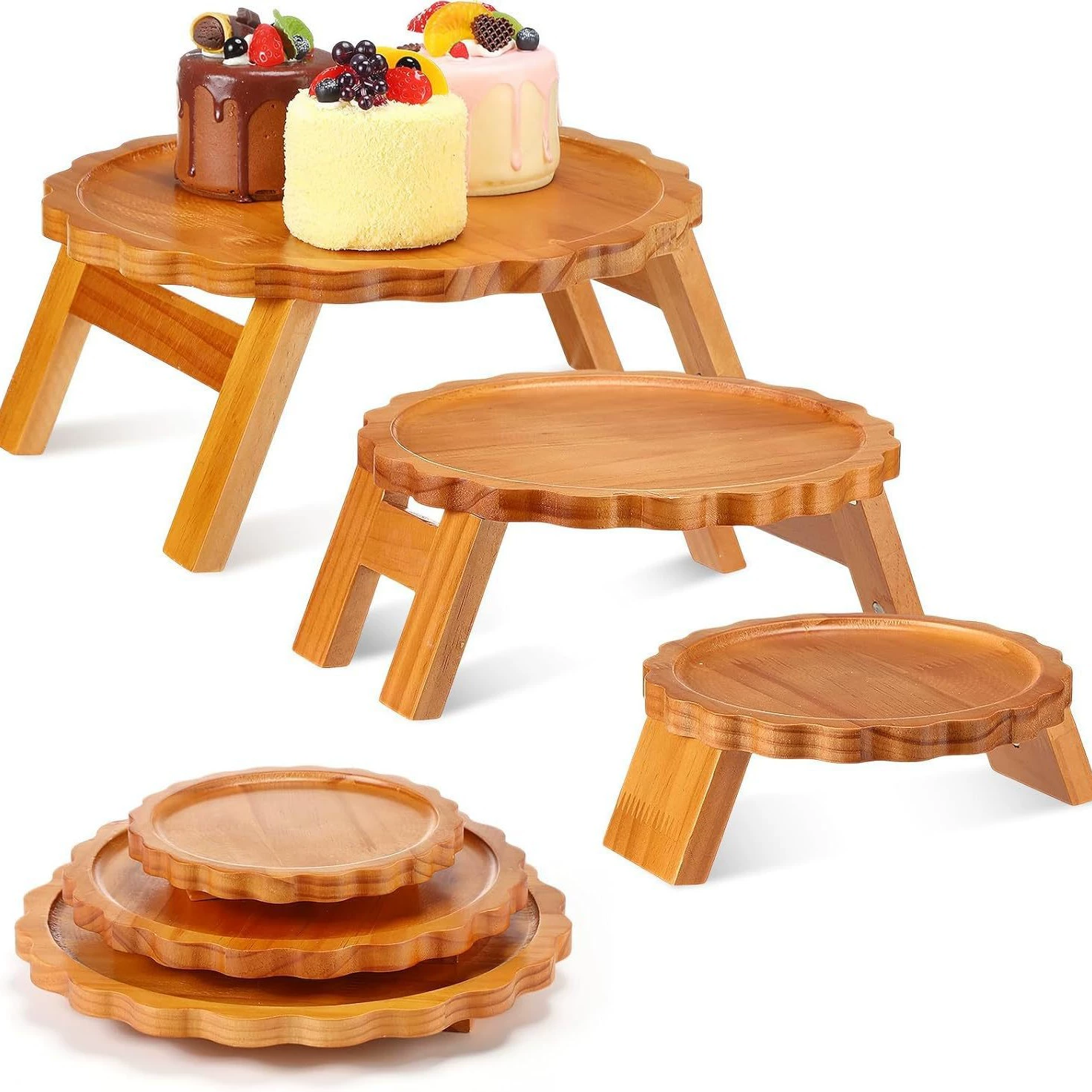 Stand, table facial towelettes, universal removable dinner plate