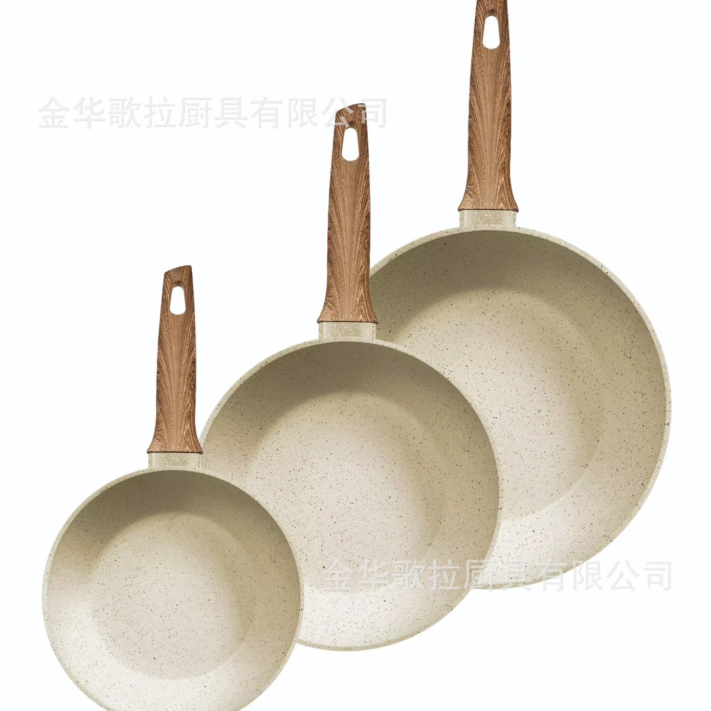 KALA venta caliente antiadherente conjunto de mango de madera cuentas de silicona cuentas de vidrio cubierta de goma de silicio