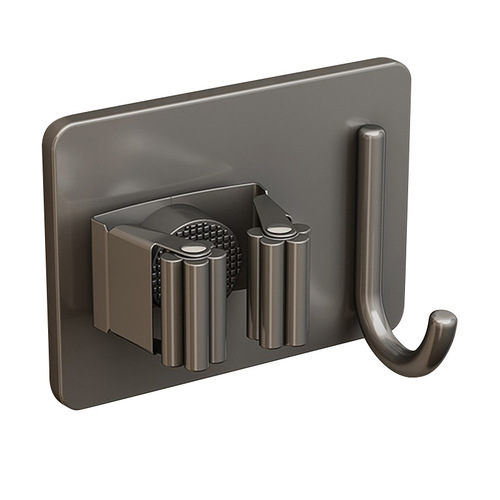 Mop hook free of punching wall hanging bathroom storage artifact broom holder hanger strong adhesive mop clip