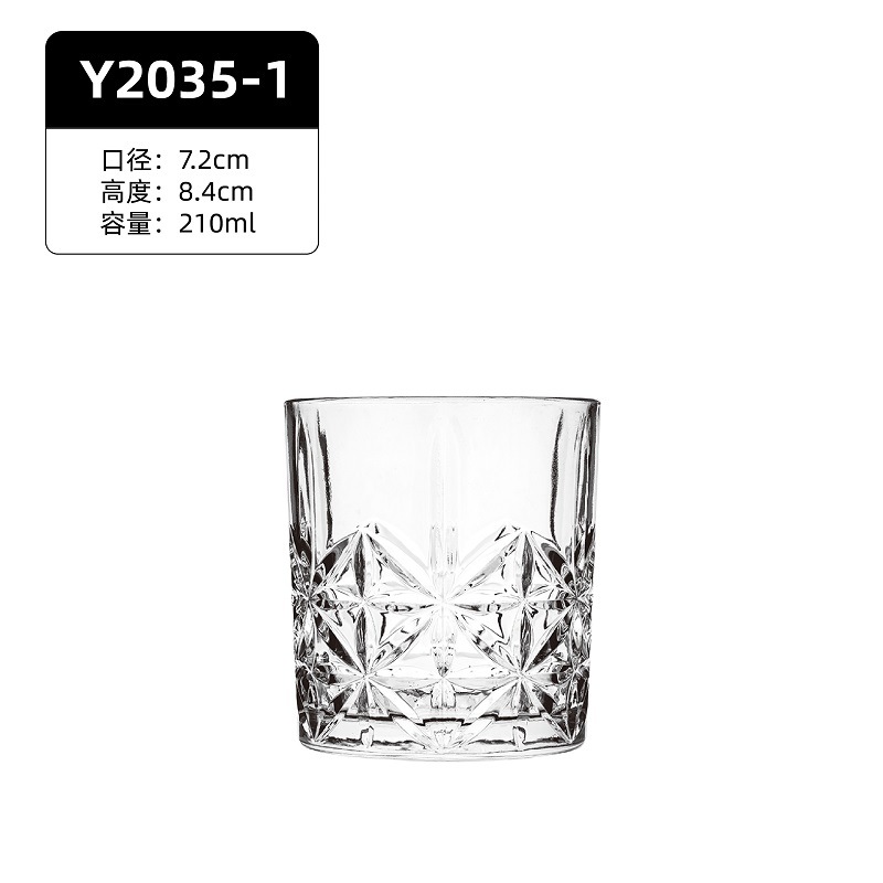 Vasos de vidrio para whisky y cócteles diseño clásico nórdico de lujo ligero