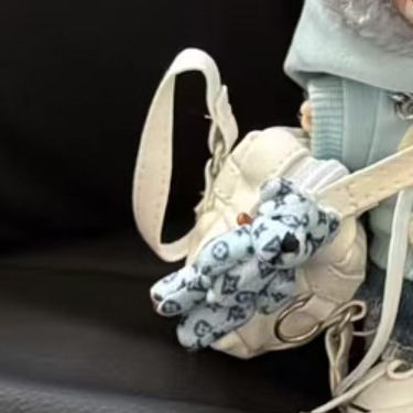 一二三代Labubu娃衣baby蓝小香风卫衣套装拉布布潮牌高定着替|undefined
