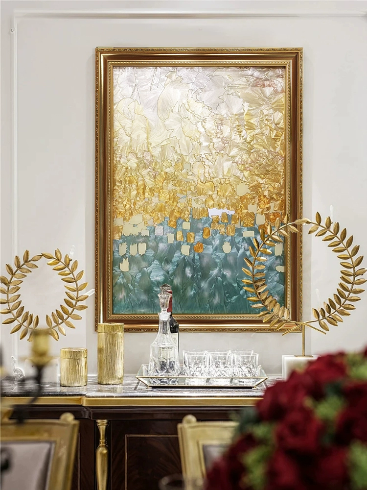 Ruijie enamel painting "Brilliant" modern light luxury home entrance decorative painting high-end abstract art hanging painting
