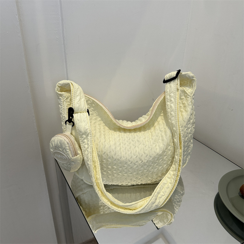 Bolso de mano de moda simple de las mujeres de las axilas de cercanías casual pequeña bolsa 2023 estilo coreano nicho diseño textura bolso de hombro