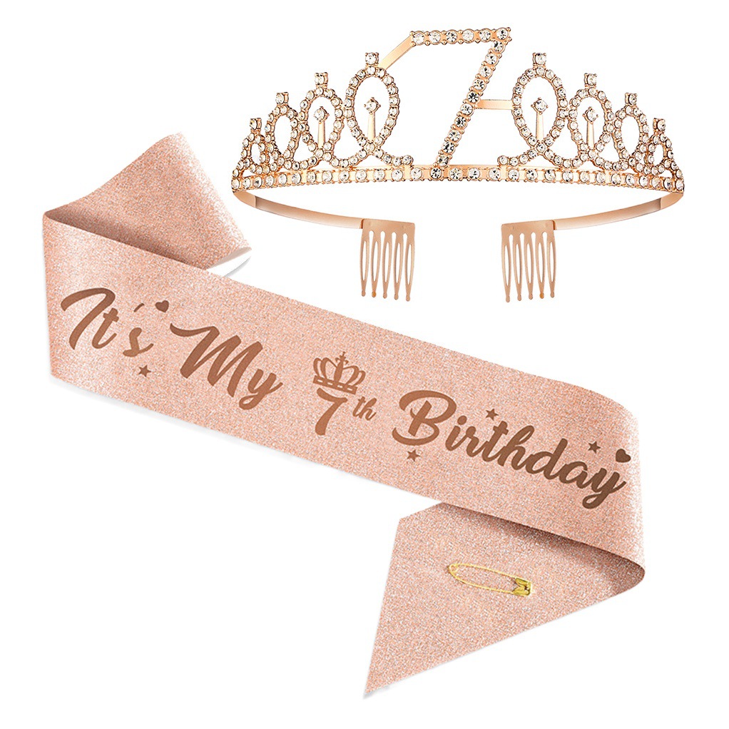 Amazon corona partido suministros correa de hombro los niños oro rosa cebolla en polvo cinturón cumpleaños regalo