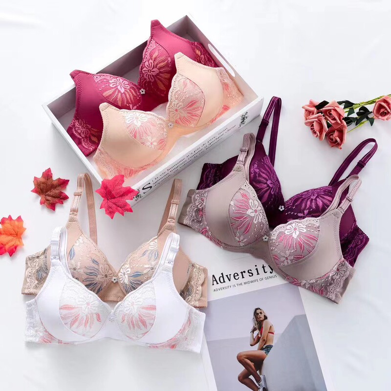 Tingma 605 wireless 2-breasted thin Cup underwear middle-aged mother bra comfortable small bra wear-resistant non-deformation
