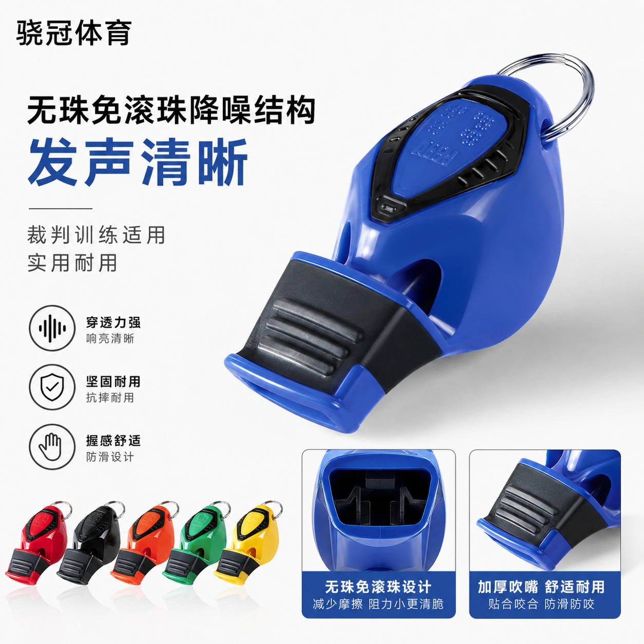 Cross-border eco-friendly ABS portable whistle for outdoor adventures, lifesaving, high-pitched whistle, sports competition referee whistle