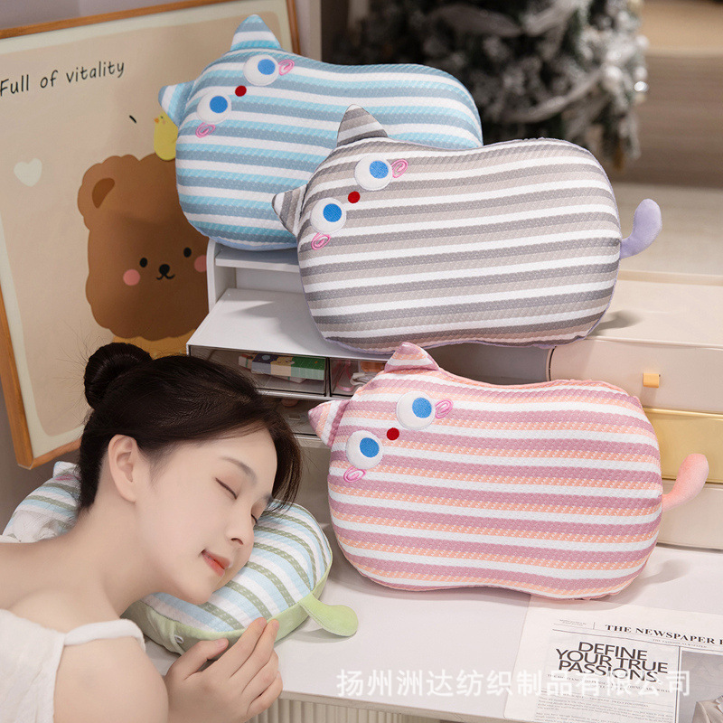 Verano almohada de memoria de seda de hielo almohada de estómago de dopamina gatos almohada de memoria de niños almohada de algodón núcleo de estudiantes siesta almohada de cocina