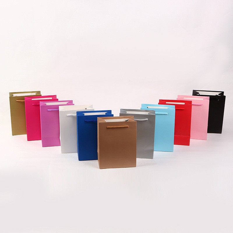 廠家直銷白卡單色禮品袋手提袋批發簡約純色手提紙袋購物紙袋