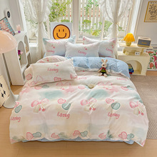 床上用品四件套纯棉全棉床单被套被罩床笠学生宿舍三件套4四季