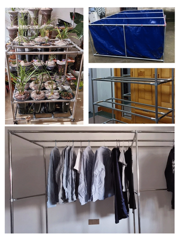 Wholesale 25 round pipe joints stainless steel pipe connectors steel pipe fasteners clothes rack accessories shelf fasteners fixed