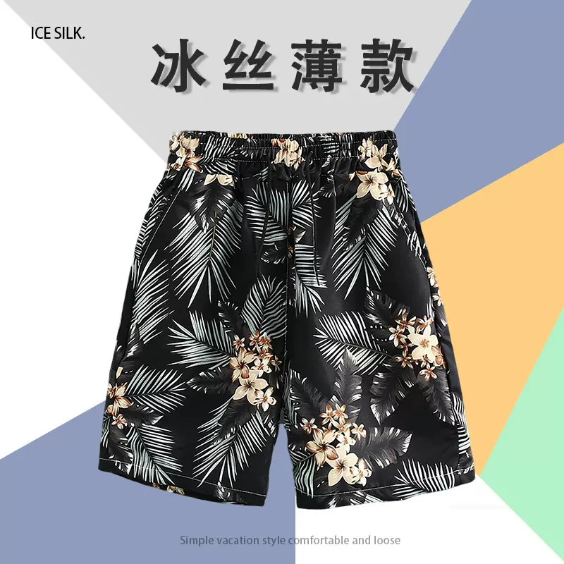 厂家批发潮流男士复古花短裤泰式夏威夷风情侣设计感宽松五分短裤