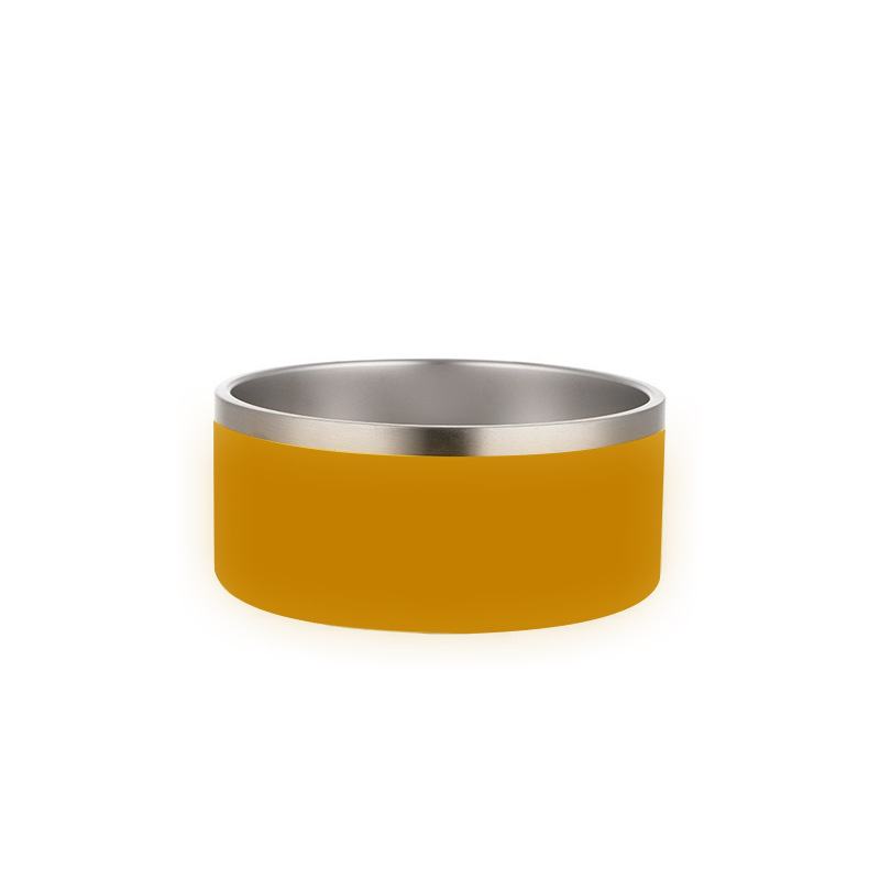 Acero inoxidable antideslizante redondo para perros tazón de gran calibre para mascotas antideslizante desgaste para mascotas alimentación al por mayor en stock