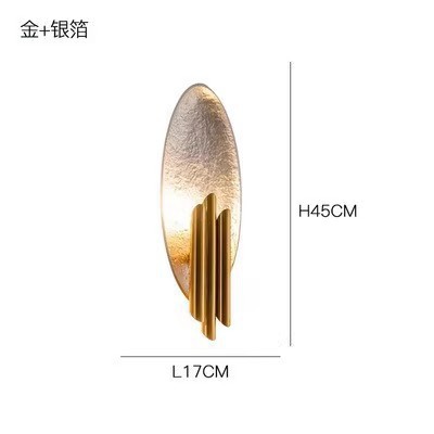 Postmoderno minimalista creativo lámpara de oro Yuan Bao lámpara de pared moderna de lujo minimalista diseñador creativo de fondo lámpara de pared decorativa