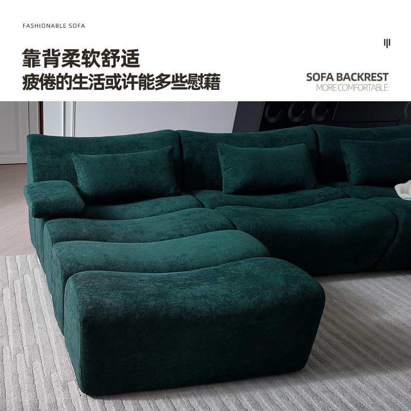 Sofá de compresión de bambú italiano sala de estar pequeña tela italiana línea directa comercio exterior transfronterizo sofá de envoltura