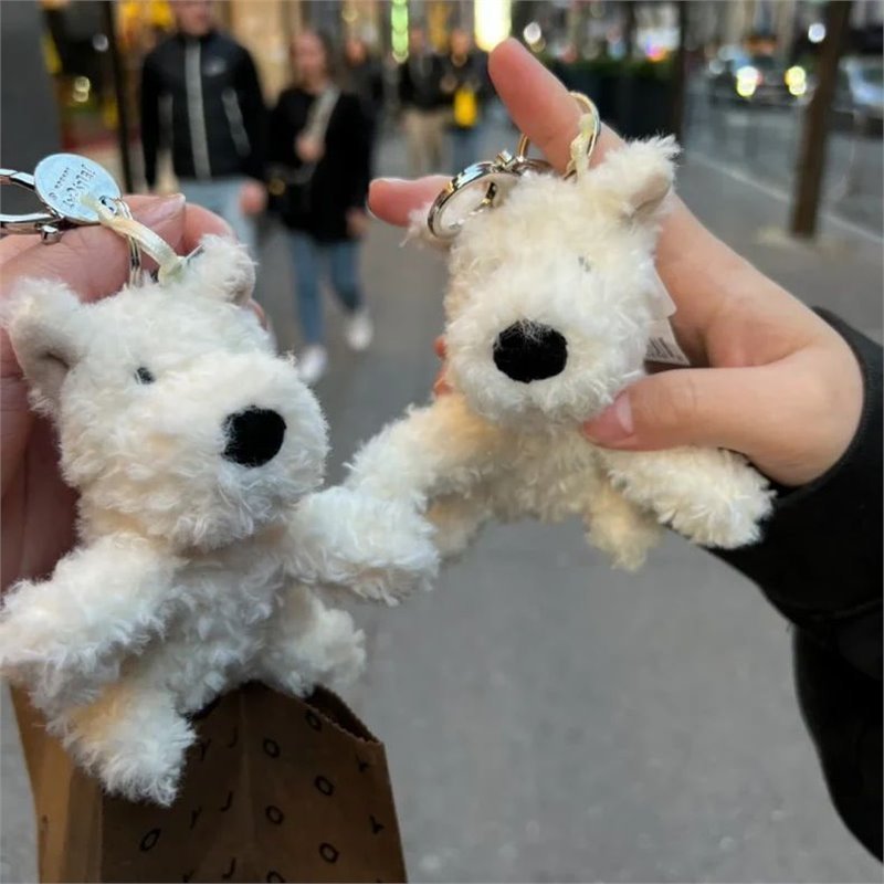 草書ウエストハイランドぬいぐるみ子犬ペンダント人形キーホルダーかわいいバッグ人形動物ペンダントスクールバッグアクセサリー|undefined