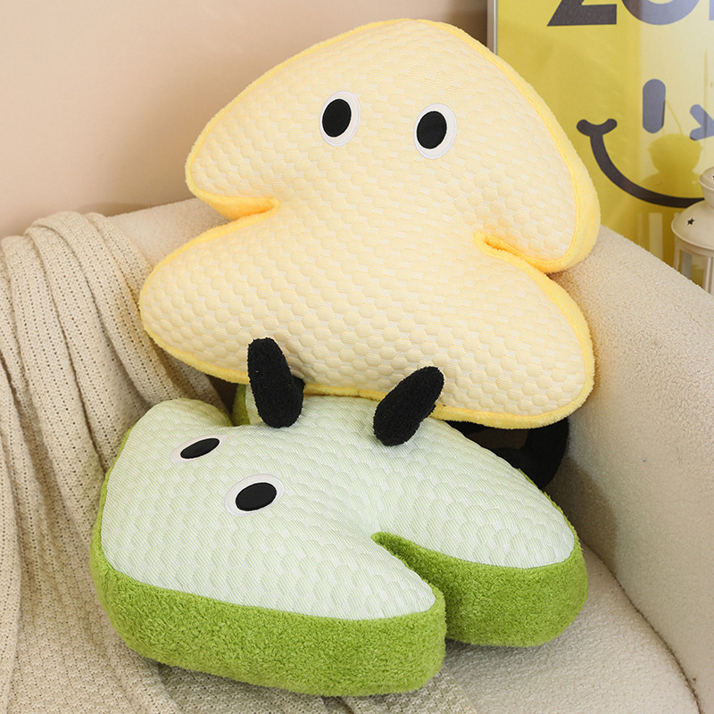 Lindas y creativas guisantes de hielo, almohadas de árbol suaves y lindas, muñecos de felpa, cama de cabeza de pino de color sólido, informe del cumpleaños de los niños