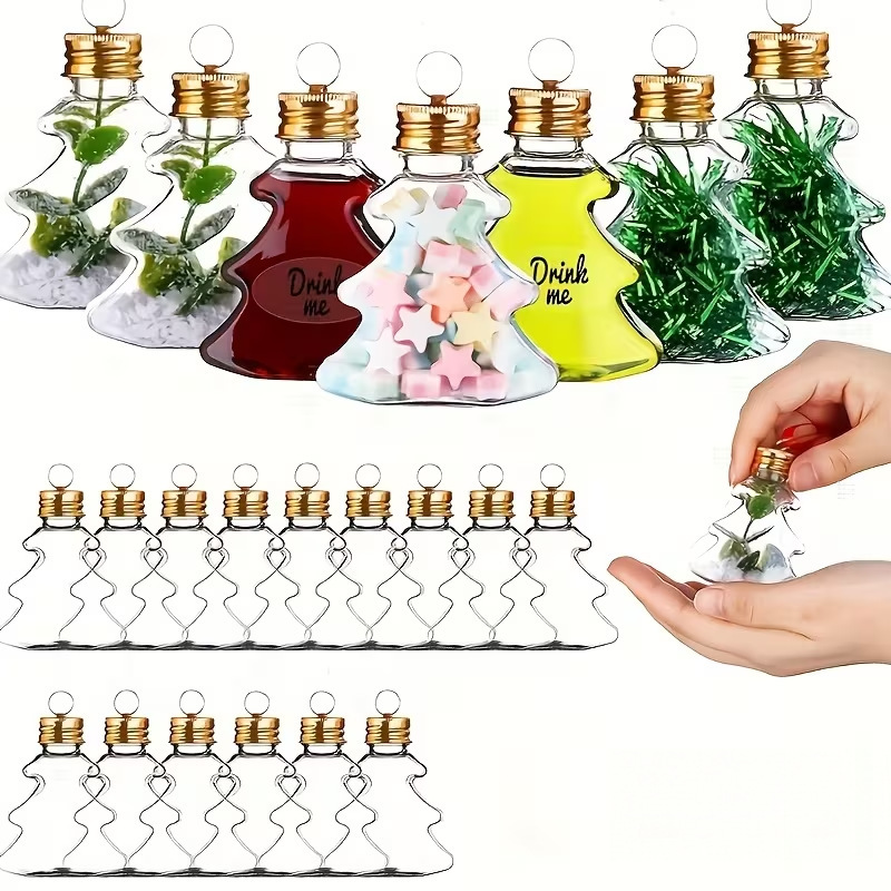 Cross-border hot-selling Christmas tree bottle, Christmas decoration bottle, DIY decorative bottle, Christmas hanging empty bottle, can be labeled and shipped on behalf of customers Cross-border hot-selling Christmas tree bottle, Christmas decoration bottle, DIY decorative bottle, Christmas hanging empty bottle, can be labeled and shipped on behalf of customers