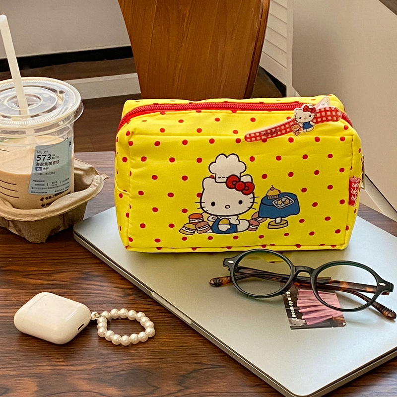 漫画水玉猫収納袋日本製大容量ポータブル化粧品化粧品袋女性旅行必需品収納袋|undefined