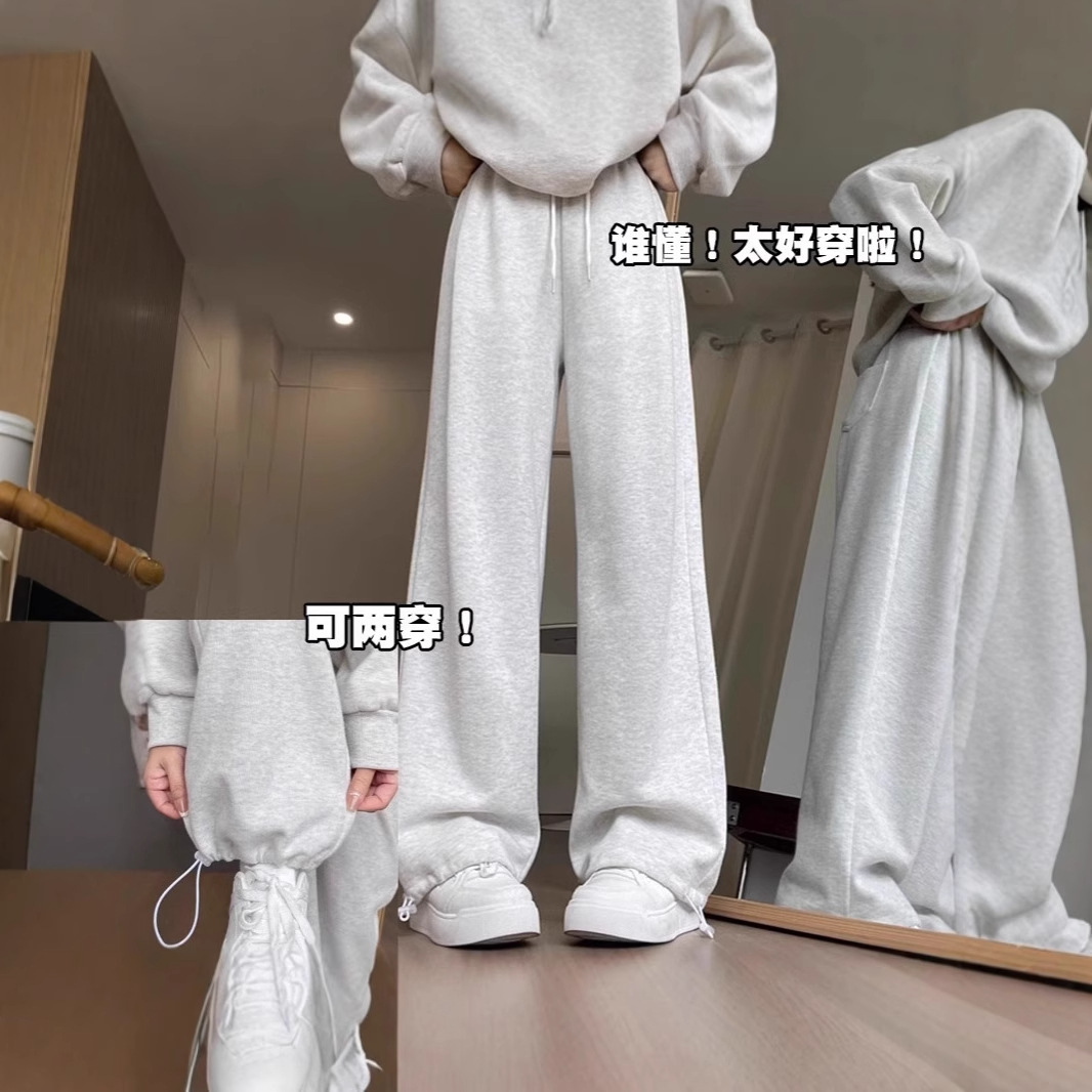 女童春秋款裤子儿童2025秋季新款休闲裤女大童洋气时髦宽松运动裤