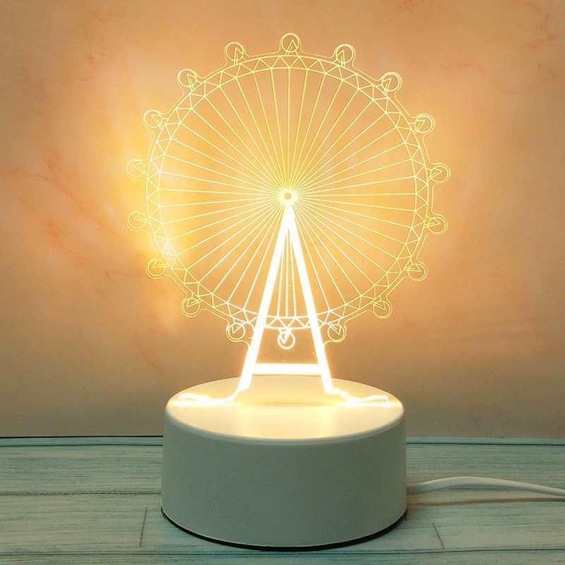 LED-ночник Creative Touch, питание USB/батарейки, 3D-акриловый дизайн, 15×5,5×20,5 см