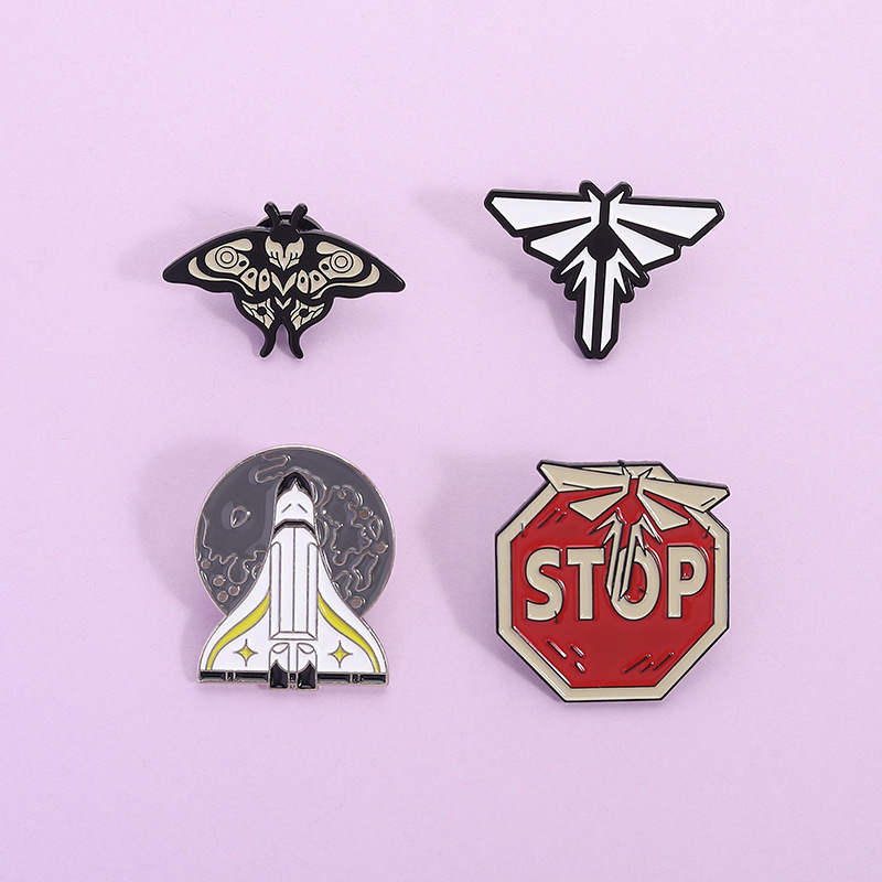 Cross-Border New Survivor Series Brooch European and American Creative Cartoon Film and Television Peripheral Butterfly Badge Cross-Border New Survivor Series Brooch European and American Creative Cartoon Film and Television Peripheral Butterfly Badge