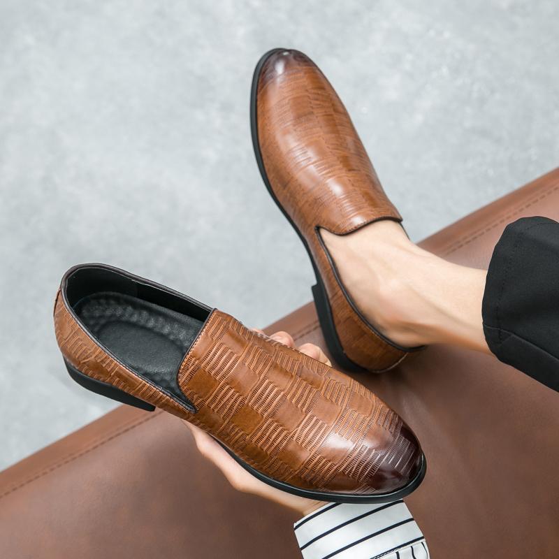 Zapatos perezosos, zapatos de música, zapatos casuales británicos para hombres, zapatos de cuero de moda coreana, zapatos de conducción para jóvenes, personalidad para jóvenes