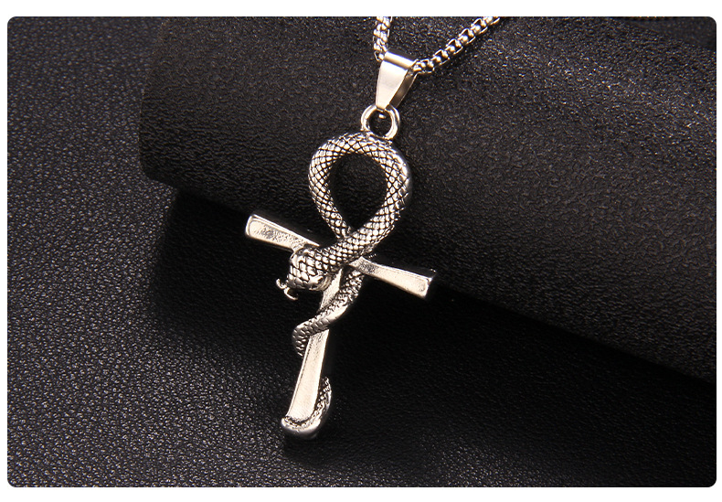 Unisex Gender Fashion Style Fashion Snake Stainless Steel Plating Pendant Necklace 1 Piece
