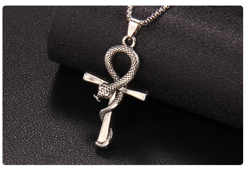 Fashion Snake Stainless Steel Plating Pendant Necklace 1 Piece display picture 10