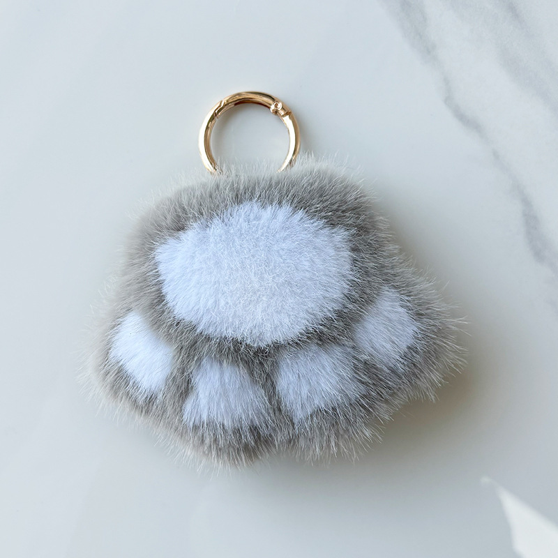 Lindo gatito garra felpa coche llavero accesorios colgantes ins celebridad de Internet bolsa de felpa mochila escolar colgante regalo