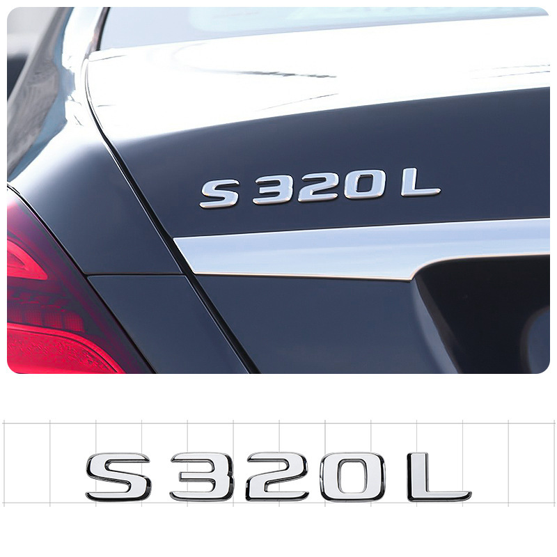 Suitable for Mercedes-Benz S-Class S65L Tail Label S320L S350L Modified S400L S580L Number Letter Labeling
