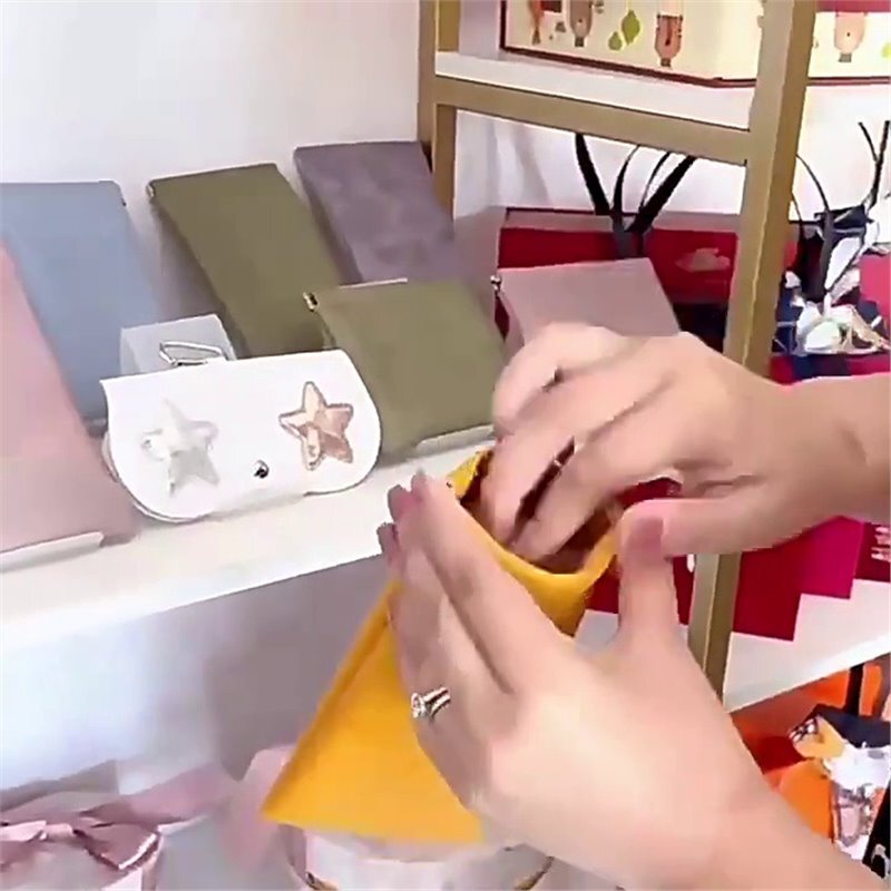 Thickened Portable Glasses Bag, Magnetic Glasses Bag, Automatic Closing Shrapnel Eye Glasses Case, Cheap and Anti-Fall