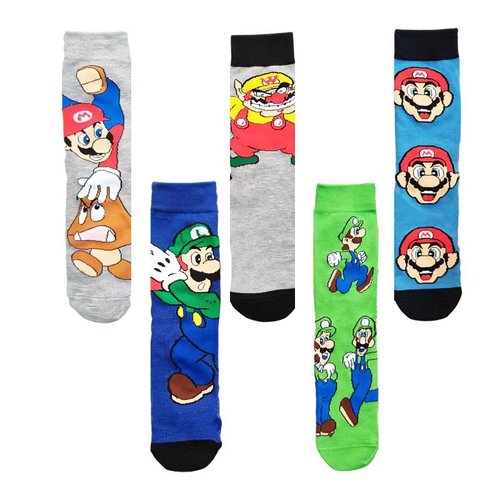  Four Seasons Anime Cartoon Women's Wholesale Trendy Socks Men's Socks Mario Men Amazon Ins Manufacturer Mid-calf Socks