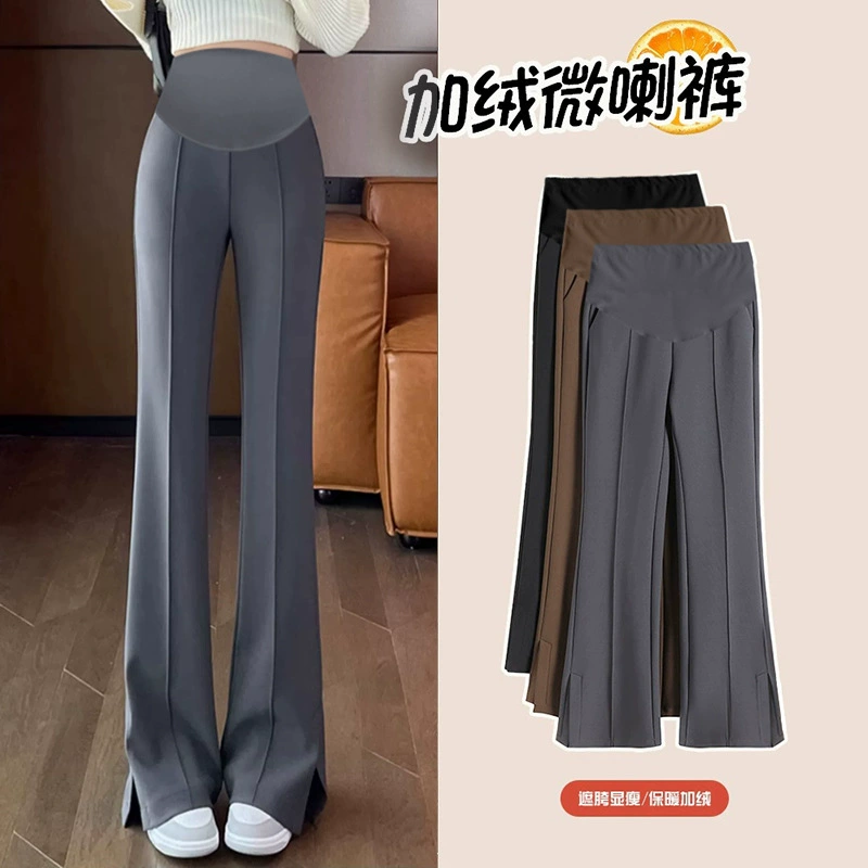 Пятно беременные женщины осенью и зимой плюшевые новые богини брюки микро-лаконские брюки