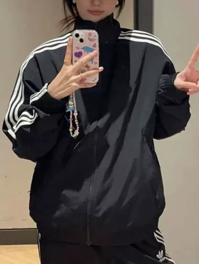 Cross-border foreign trade version outdoor sports casual stand-up collar jacket with three stripes, breathable, durable, loose-fitting unisex jacket