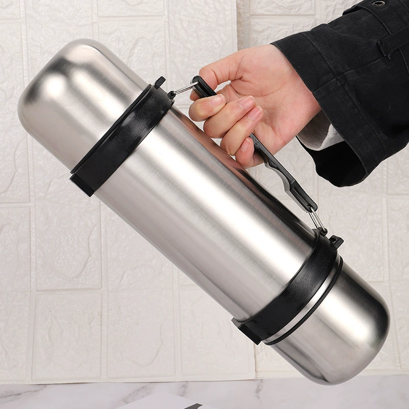 Bullet, capacious glass, tea cup, travel handheld thermos stainless steel, teapot for traveling, 1000 ml