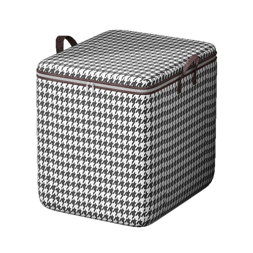 Houndstooth storage bag household large-capacity quilt clothes quilt bag thickened non-woven foldable storage box