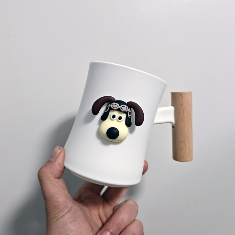 Copo para escovas de dentes elegante com cabo de madeira_voghion.com