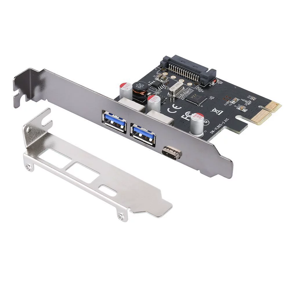 Сетевой графический адаптер PCI-E1X на USB3.1Type-C, адаптер USB3.0 A, карта расширения, можно вставлять вперед