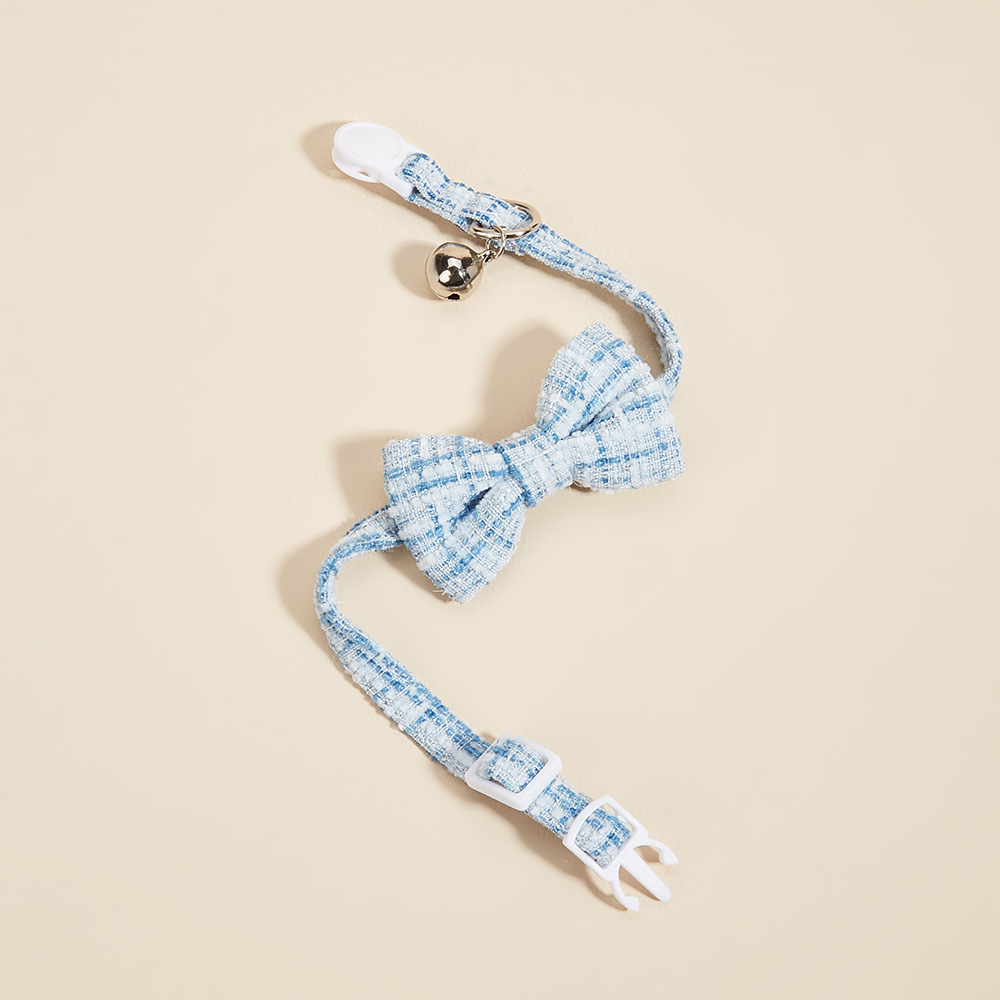 TANPOPPO pequeña fragancia collar de gato pajarita de mascota hebilla de seguridad lazo decorativo anillo de gato fábrica al por mayor