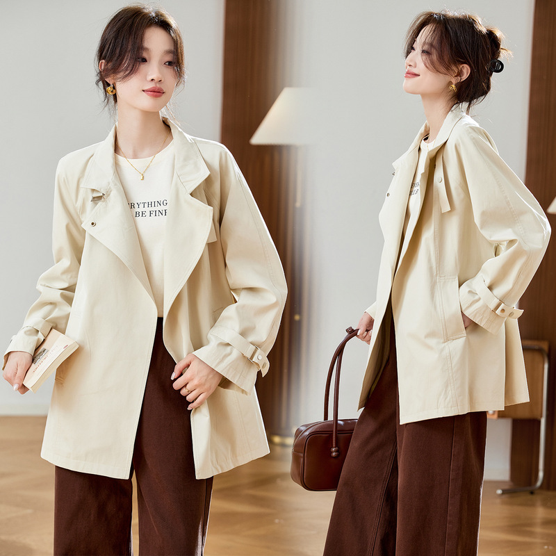 高级中长款风衣女小个子2025春秋装新款中年妈妈大码休闲早秋外套|undefined