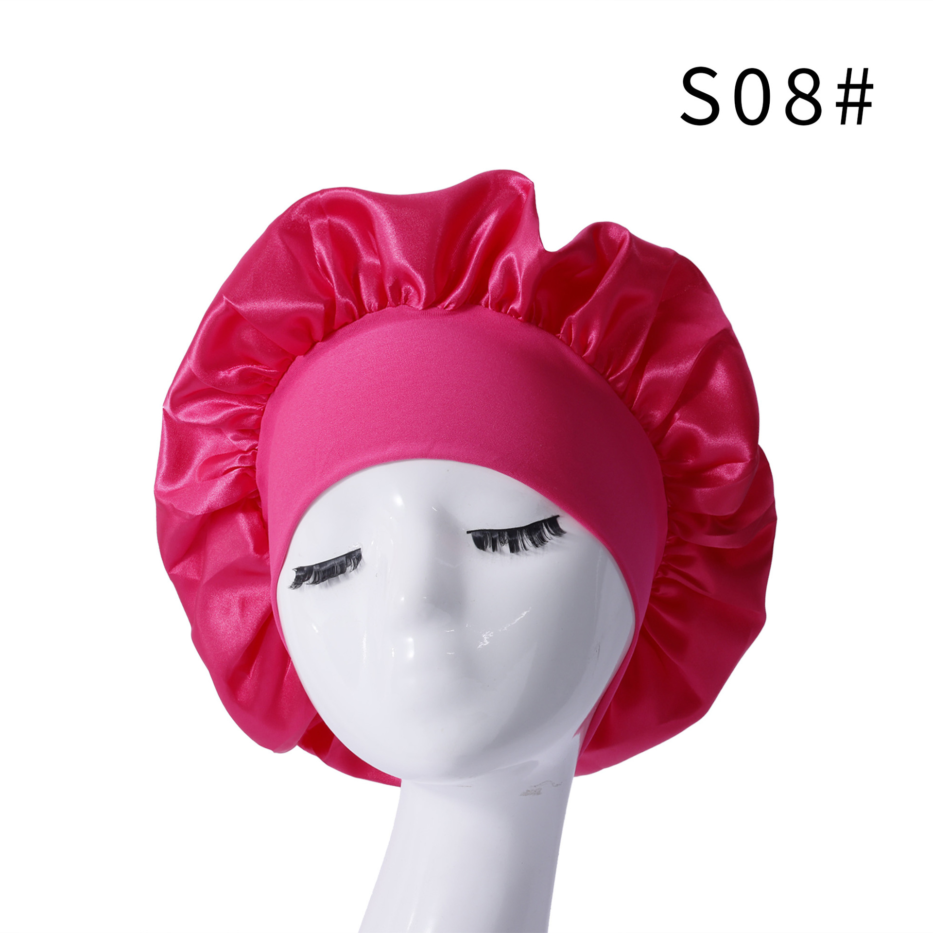 Europa y América clásica sombrero de baño de color sólido adulto transfronterizo moda transfronterizo satén amplio sombrero de dormir damas quimioterapia cuidado del cabello