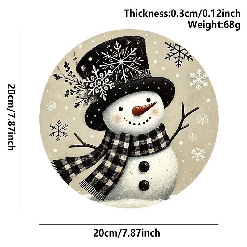 跨境新款木制圣诞彩色雪人圣诞老人悬挂装饰户外节日派对装饰挂件|undefined
