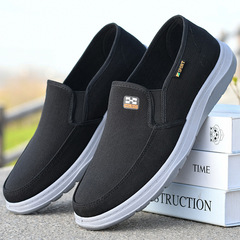 Old Beijing Cloth Shoes Men's Casual Loafers for Export Wholesale Flat Shoes Breathable Men's Soft Sole Work Shoes Canvas Shoes for Men