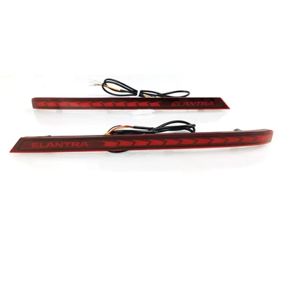 2023-2024 Hyun-Dai Elantra Led Rear Bumper Reflector Light Car Tail Brake Light (Digər kuzov və aksesuarlar) - red-6w